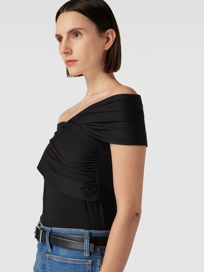 Lauren Ralph Lauren T-shirt in wikkellook, model 'BARNITA' Zwart - 3