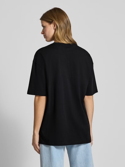 HUGO Blue Oversize'owy T-shirt z czystej bawełny Model 'Oversized_Tee_b_9' Czarny 5