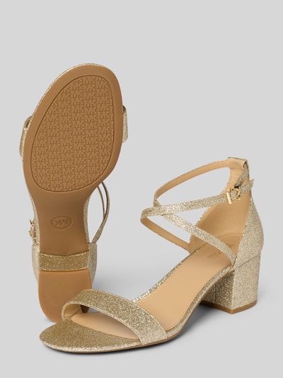 MICHAEL Michael Kors Sandalen met blokhak, model 'SERENA' Goud gemêleerd - 4