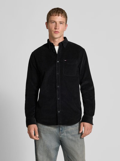 Tommy Jeans Regular fit corduroy overhemd van puur katoen Zwart - 4