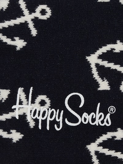 Happy Socks Sokken met all-over motief, model 'ANCHOR' Donkerblauw - 2