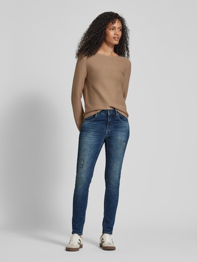 Angels Skinny fit jeans in destroyed-look Marineblauw - 1