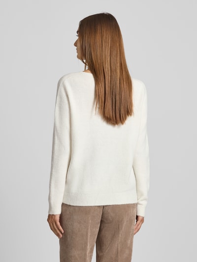 Rich & Royal Sweter z dzianiny z prążkowanymi wykończeniami Złamany biały 5