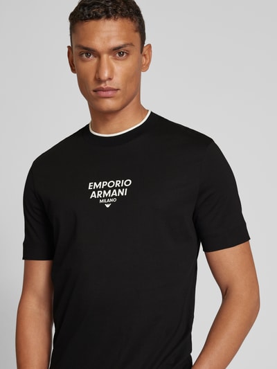 Emporio Armani T-Shirt mit Label-Print Black 3