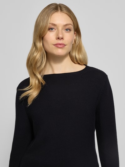 Marc O'Polo Sweter z dzianiny o kroju regular fit z czystej bawełny Czarny 3