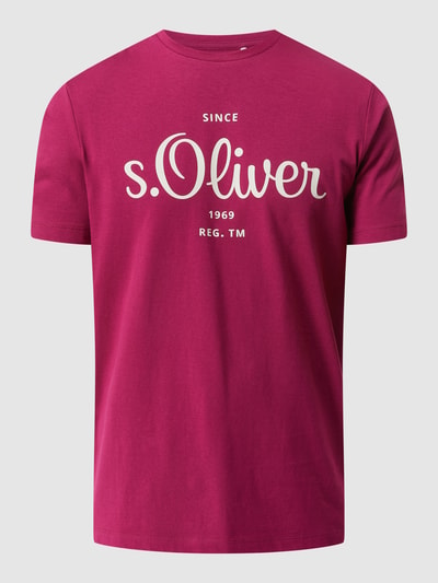 s.Oliver RED LABEL T-shirt z logo Fuksjowy 2