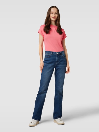 Fransa Blouse met viscose in effen design Roze - 1