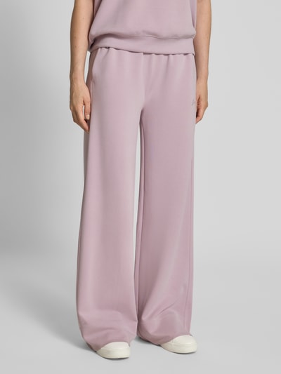 BOSS Orange Spodnie dresowe o kroju comfort fit z tunelem model ‘ENURI’ Różowy 4