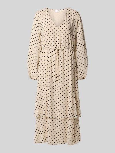 comma Midikleid mit V-Ausschnitt Offwhite 2