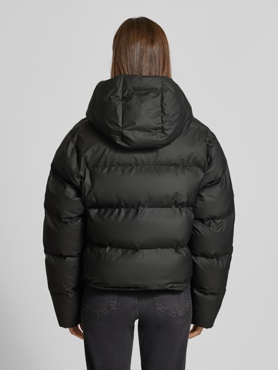 RAINS Gewatteerd jack met capuchon en tweewegsritssluiting, model 'Alta' Zwart - 5