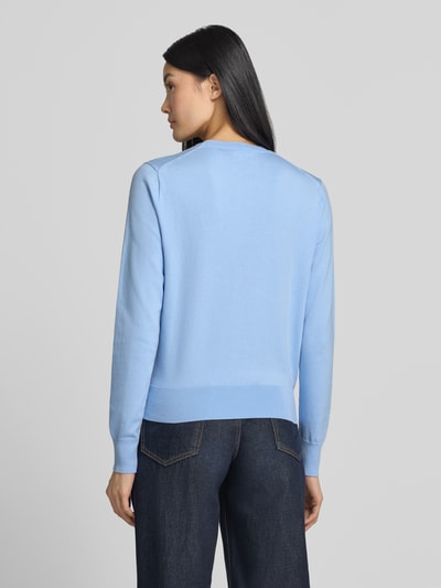Polo Ralph Lauren Regular Fit Strickjacke aus Baumwoll-Mix Hellblau 5