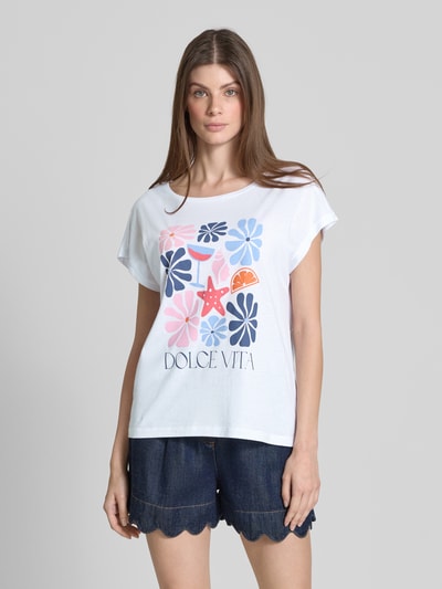 Smith and Soul T-shirt z nadrukiem z motywem i okrągłym dekoltem Biały 4