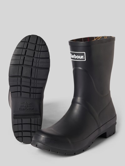 Barbour Laars met label in reliëf model 'Welly' Zwart - 4