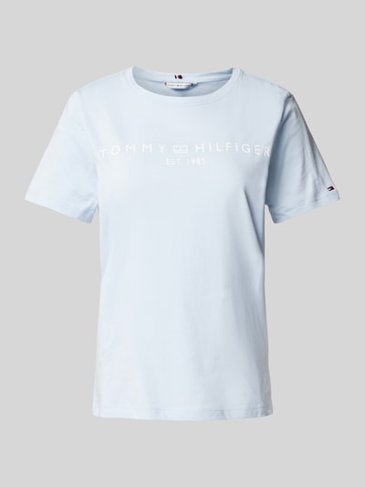 Tommy Hilfiger T-Shirt mit Label-Print Hellblau 2