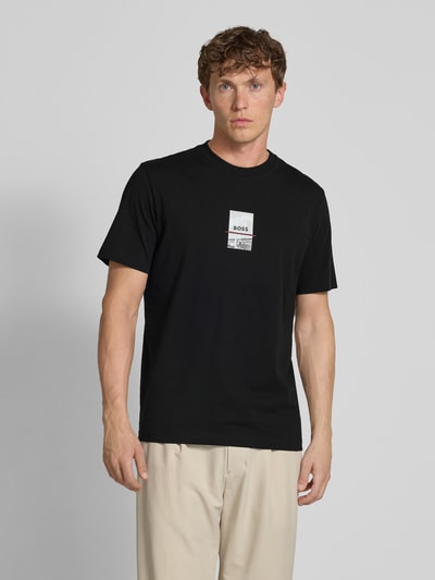 BOSS Green Regular Fit T-Shirt aus Baumwoll-Mix Black 4