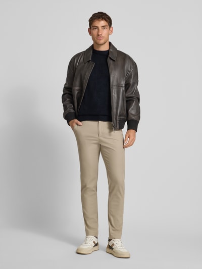 Casual Friday Regular fit gebreide pullover met ronde hals, model 'Heine' Donkerblauw - 1