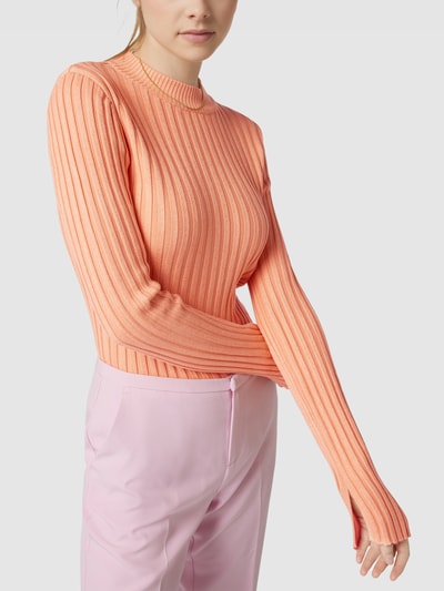 Gina Tricot Strickpullover mit Strukturmuster Modell 'LEA' Orange 3
