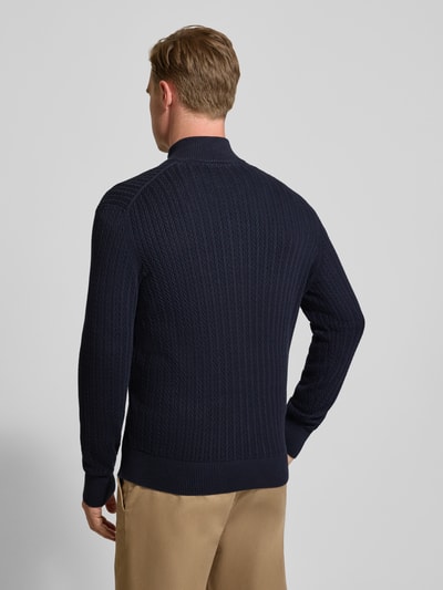 Christian Berg Men Gebreide pullover met labeldetail Marineblauw - 5