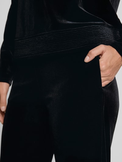 Emporio Armani Straight Leg Stoffhose mit elastischem Bund Black 3