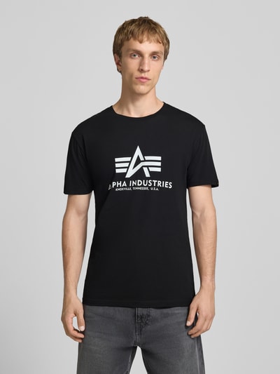 Alpha Industries T-Shirt mit Logo und Rundhalsausschnitt Black 4