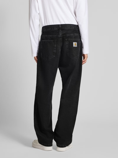 Carhartt Work In Progress Straight leg jeans in 5-pocketmodel, model 'LANDON' Zwart - 5