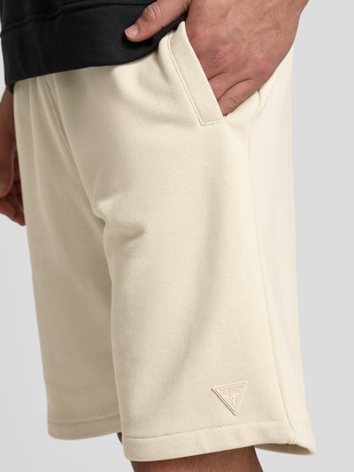 Guess Activewear Korte broek met elastische band en tunnelkoord, model 'ALDWIN' Beige - 3