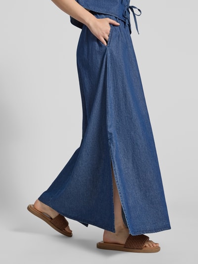 Pieces Maxi-Rock aus reiner Baumwolle Modell 'TENIM' Dunkelblau 3