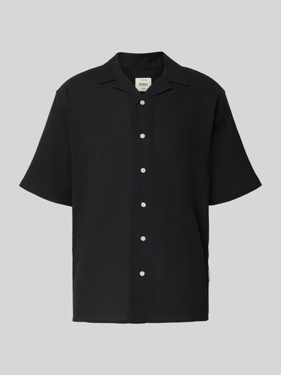 Redefined Rebel Regular Fit Freizeithemd mit Strukturmuster Modell 'FELIX' Black 2