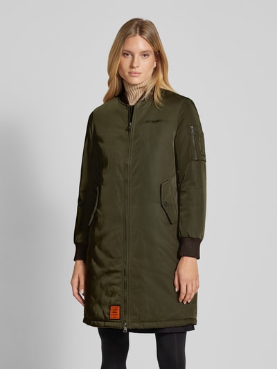 Original Bombers Mantel mit Zweiwege-Reißverschluss Khaki 4