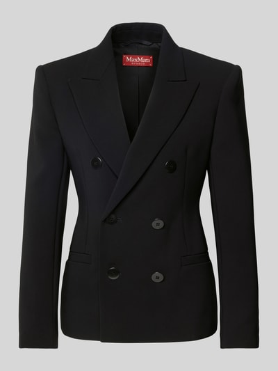 Max Mara Studio Blazer mit Leistentaschen Modell 'KEY' Black 2