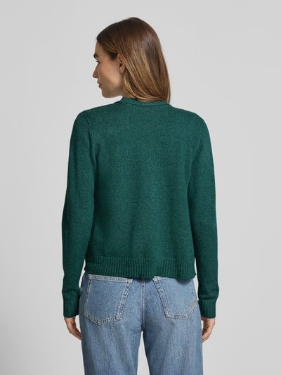 Vila Kardigan z dzianiny z przodem bez zapięcia model ‘VIRIL’ Ciemnozielony 5