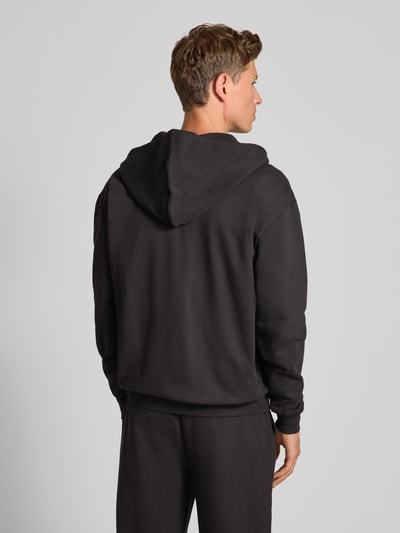CARLO COLUCCI Sweatjacke mit Logo-Print und Zweiwege-Reißverschluss Black 5