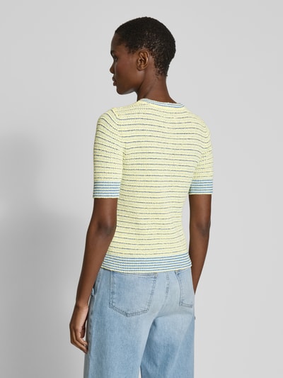 Rich & Royal Kurtka z dzianiny z listwą guzikową Jasnożółty 5