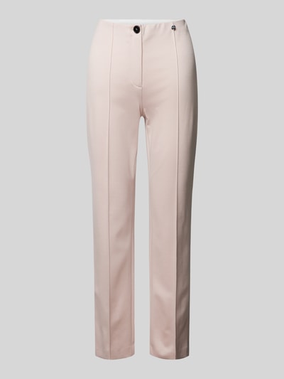 Marc Cain Slim fit stoffen broek met vaste persplooien Roze - 2