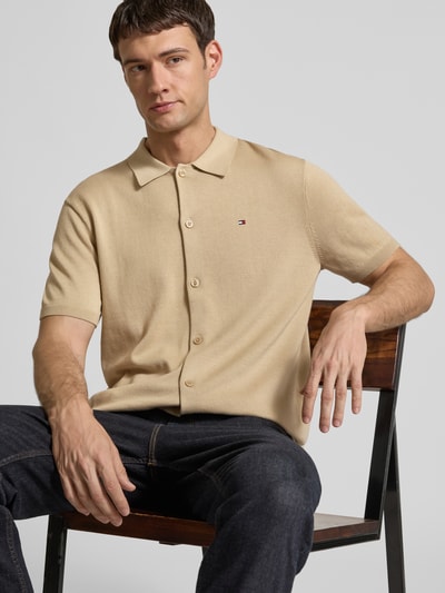 Tommy Hilfiger Regular fit overshirt van puur gebreid katoen Beige - 3