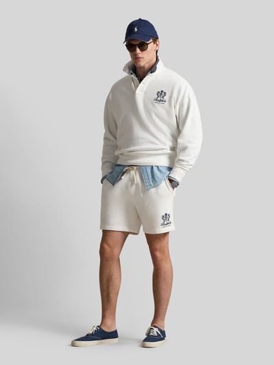 Polo Ralph Lauren Regular Fit Sweatshorts mit Logo Stitching Weiss 1