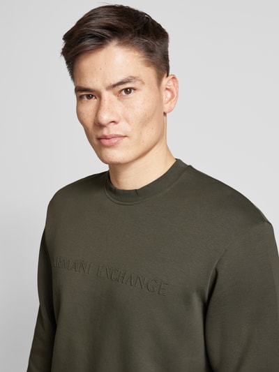 ARMANI EXCHANGE Sweatshirt mit Label-Detail Oliv 3