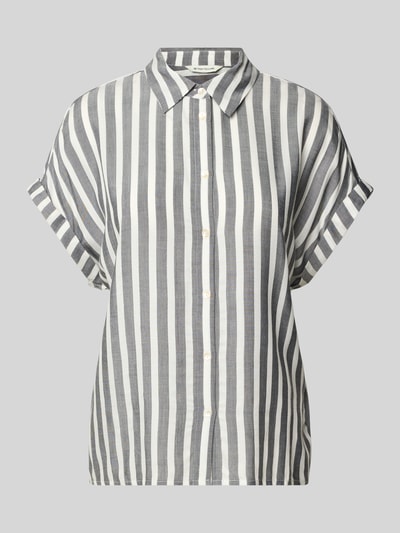 Tom Tailor Bluzka koszulowa o luźnym kroju z czystej wiskozy Granatowy 2