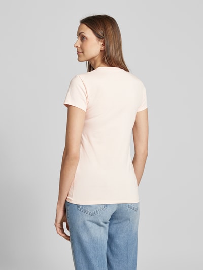 ARMANI EXCHANGE T-Shirt mit Label-Ziersteinbesatz Apricot 5