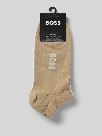 BOSS Sneakersocken mit Label-Detail im 2er-Pack Beige 3