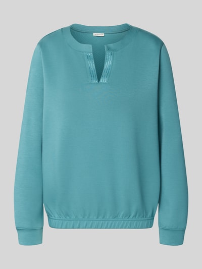 Tom Tailor Regular Fit Sweatshirt mit Viskose-Anteil Eisblau 2