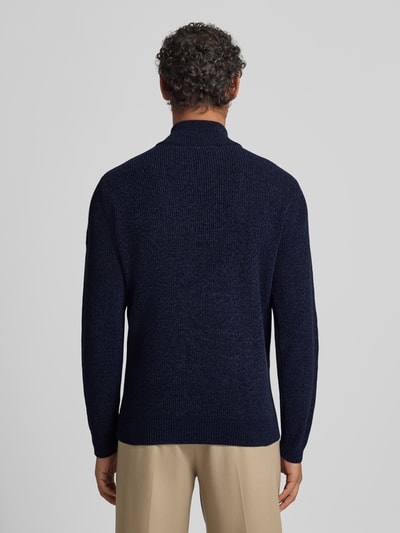 Tom Tailor Regular Fit Troyer aus Baumwoll-Mix Marine 5