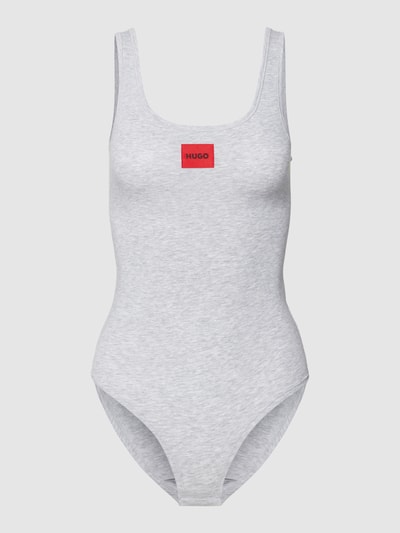 HUGO Body met labelpatch, model 'Bodysuit Red Label' Lichtgroen gemêleerd - 2