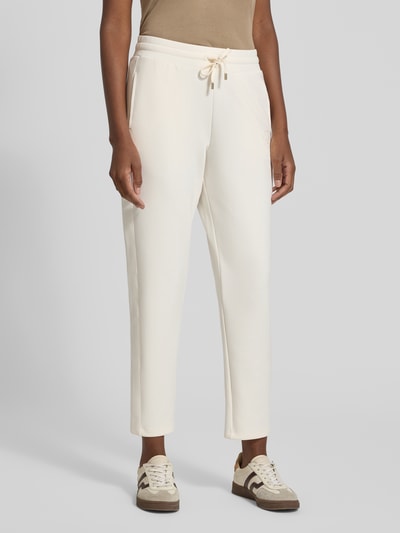 JOOP! Spodnie dresowe z wpuszczanymi kieszeniami model ‘TORIA’ Złamany biały 4