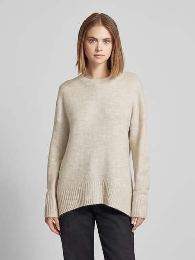 Only Pullover mit Rundhalsausschnitt Modell 'NANJING' Taupe Melange 4