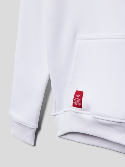 Alpha Industries Hoodie mit Label-Details Modell 'Basic' Weiss 2