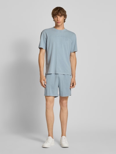 CHAMPION T-Shirt mit Logo-Badge Hellblau 1