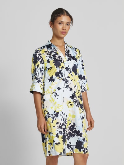 comma Knielanges Kleid mit Tunikakragen Gruen 4