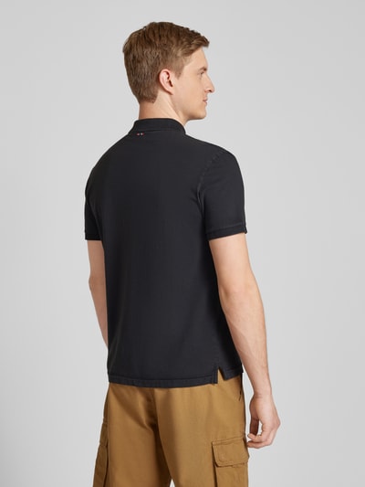 Napapijri Regular fit poloshirt met labelprint, model 'elbas' Zwart - 5