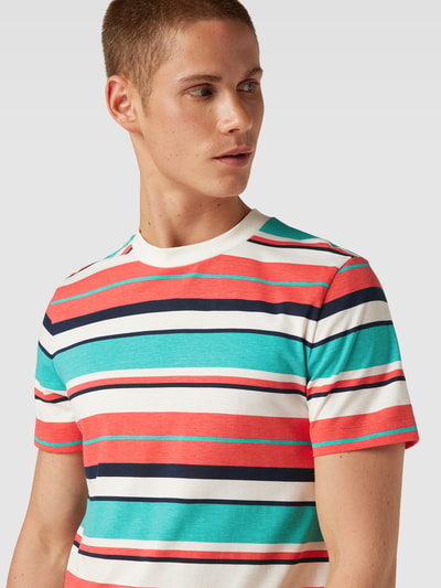 Tom Tailor Denim T-Shirt mit Streifenmuster Hellrot 3